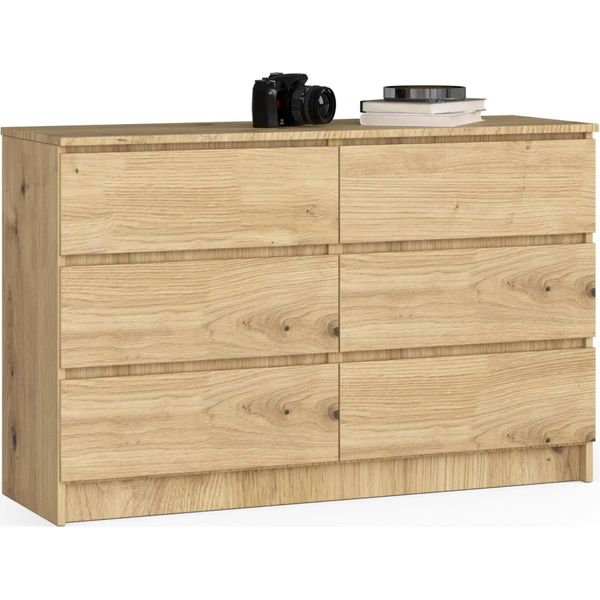 Comò K120 6 Cassetti Rovere Artisan Mobile Da Terra-image