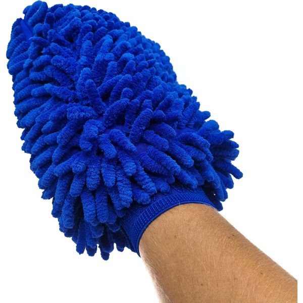 Spugna Per La Pulizia Dell'auto - Spugna Per Auto - Guanto Di Lavaggio - Guanto Di Spugna Per La Pulizia - 1 Lato Blu-image