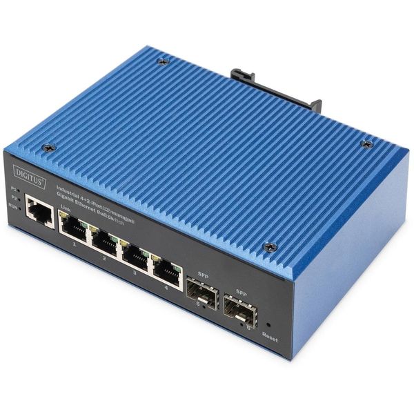 Digitus DN-651155 Switch Industriale Gigabit Ethernet Poe Digitus, Gestito, 4+2-image