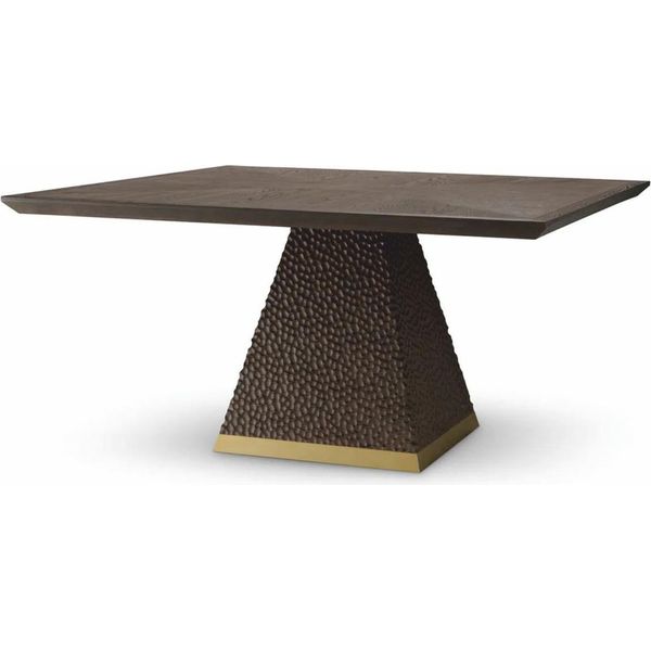 Casa Padrino Tavolo Da Pranzo Marrone Scuro / Ottone Antico 150 Cm - Mobili Per La Sala Da Pranzo-image