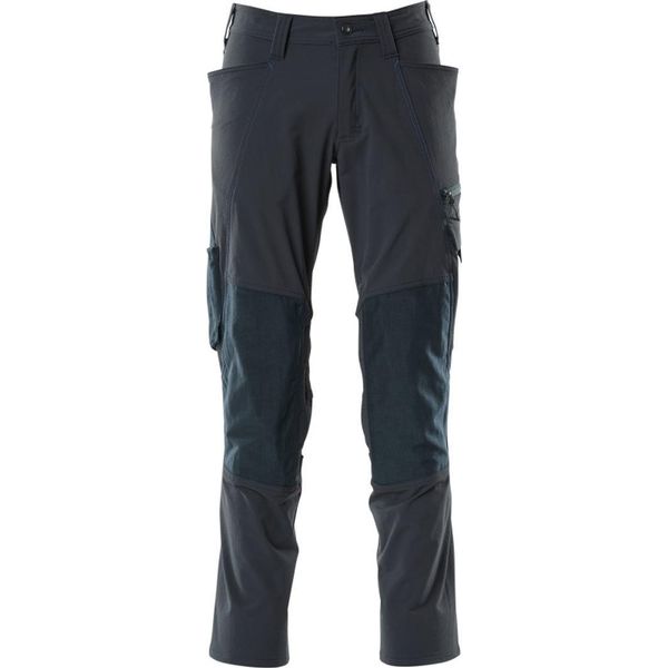 Pantaloni Mascot, Tasche Al Ginocchio, Pantaloni Ultimate Stretch Taglia 90C47, Nero-Blu-image