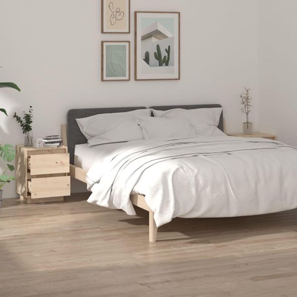 The Living Store Comodini 2 Pezzi 40X35X50 Cm In Legno Di Pino Massiccio-image