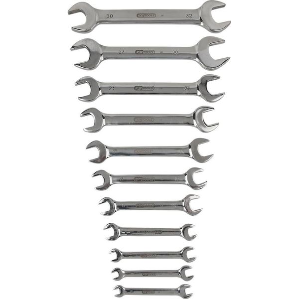 Ks Tools Acciaio Inox Set Di Chiavi Doppie Aperte 11 Pezzi Angolate 964.2245-image
