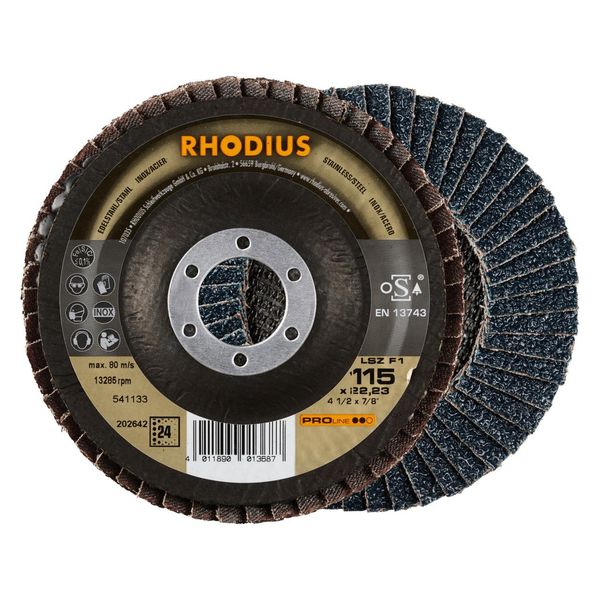 Rhodius Lsz F1 Disco Abrasivo 115X22,23Mm K24 Acciaio Inox Proline - 202642-image