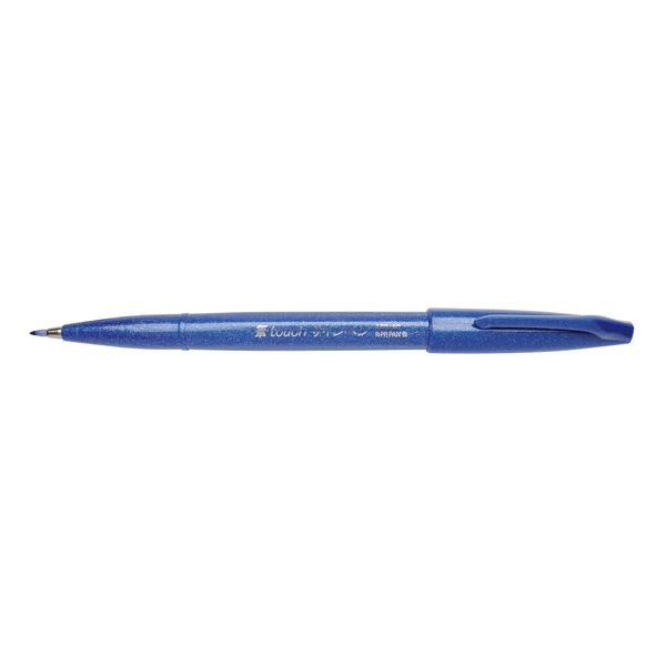 Pentel® SES15C-C Penna Con Punta In Fibra Sign Pen Brush - Punta A Pennello, Blu-image