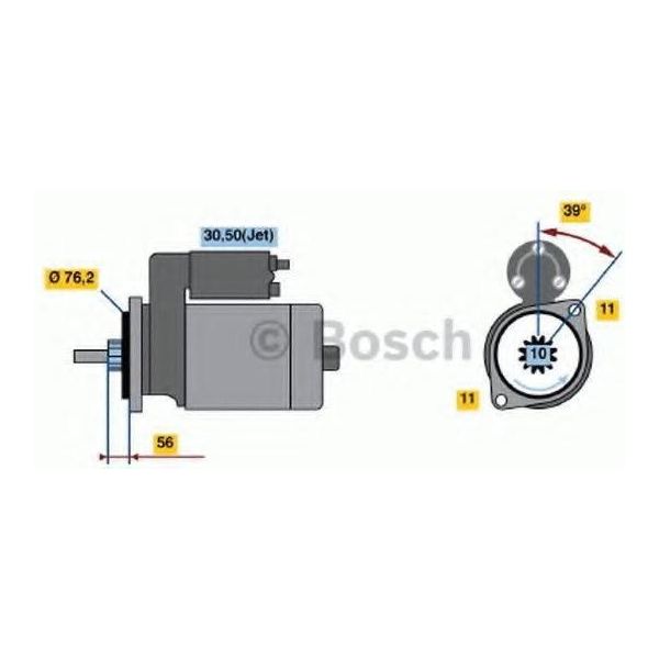 Bosch 0 986 016 700 Motorino Di Avviamento 1,7 Kw Per Vw Golf Iii (1H1) 12 V-image