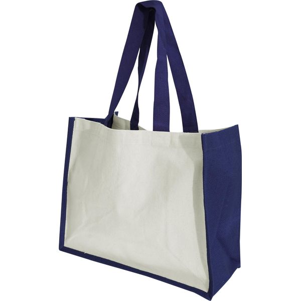 Westford Mill Printers Borsa / Shopper / Shopping Bag In Iuta, 21 Litri BC3348 (Taglia Unica) (Blu Navy)-image