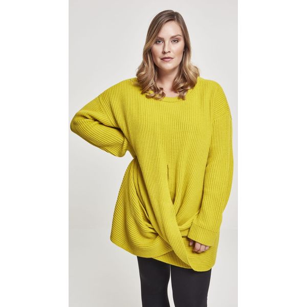 Urban Classics Damen Pullover Donna Maglione Avvolto Lemon Mustard-M-image