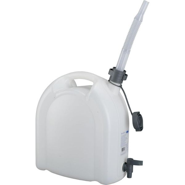 Pressol Pressol Tanica Per Acqua 15L Incl. Tubo Di Uscita Integrato Rubinetto Di Scarico Bloccabile Collo Di Riempimento Integrato Polietilene Bianco-image