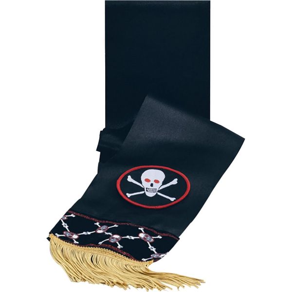 Bristol Novelty Fascia Pirata Unisex Con Frange BN2212 (Taglia Unica) (Nero/Bianco/Oro/Rosso)-image