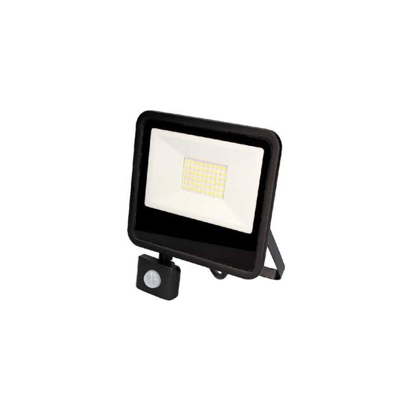 Faretto Led 50W 4000Lm 4000K Luce Diurna Con Sensore Di Presenza 23,8X4,5X19,2Cm Edm-image