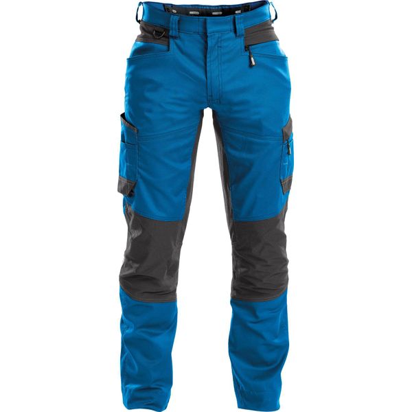 Dassy® Helix Pantaloni Da Lavoro Elasticizzati Azur Blue/Anthracite Grey Taglia 48 Lunghezza: Meno-image