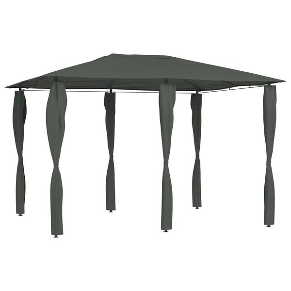 Vidaxl Padiglione Con Coperture Per Pali 3X4X2,6 M Antracite 160 G/M²-image