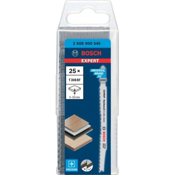 Lame Per Seghetto Alternativo Bosch Expert T308BF Legno Duro 2 Lati Pulito-image