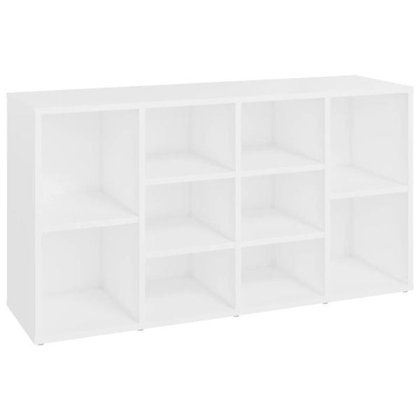 Vidaxl Panca Per Scarpe Bianca 103X30X55 Cm Materiale A Base Di Legno-image
