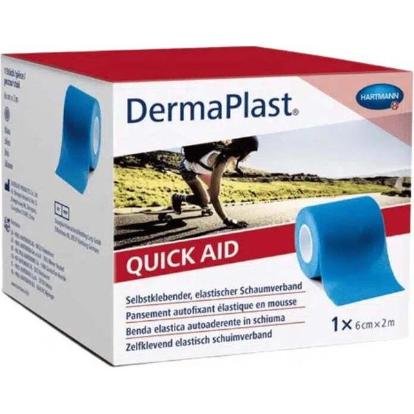 Hartmann Dermaplast® Quick Aid, Medicazione In Schiuma Autoadesiva, 6 Cm X 2 M - Blu | Confezione (1 Pezzo)-image