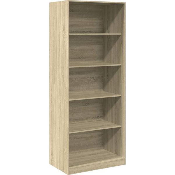 Vidaxl Armadio Rovere Sonoma 80X50X200 Cm Materiale A Base Di Legno-image