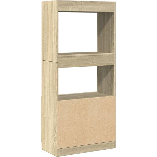 Vidaxl Credenza Rovere Sonoma 63X33X140 Cm Materiale A Base Di Legno-image