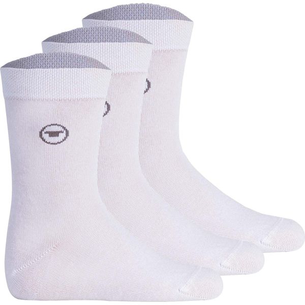 Tom Tailor Calzini Unisex Per Bambini, Confezione Da 3 - Calzini, Cotone, Logo, Monocolore Bianco 35-38-image