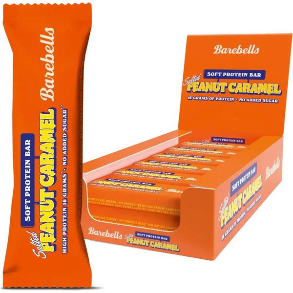 Barebells - Barebells Soft Salted Peanut Caramel, Barretta Da 55 G, Confezione Da 12 Pezzi-image