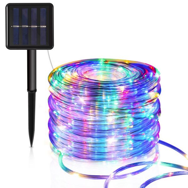 Yakimz Luce Solare A Corda Led Corda Luminosa Per Esterni Rete Luminosa Rgb 10M-image