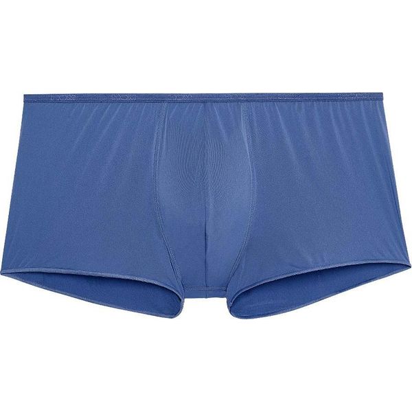 Hom Uomo - Pantaloni In Microfibra Ultraleggera, Mutande, Biancheria Intima, Elasticizzati, Monocolore Blu Medio Xl-image