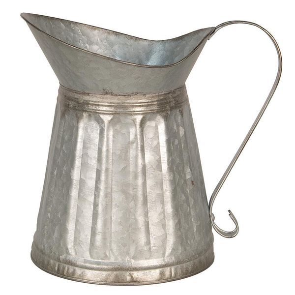 Clayre & Eef Brocca Decorativa 29 Cm In Metallo Grigio-image