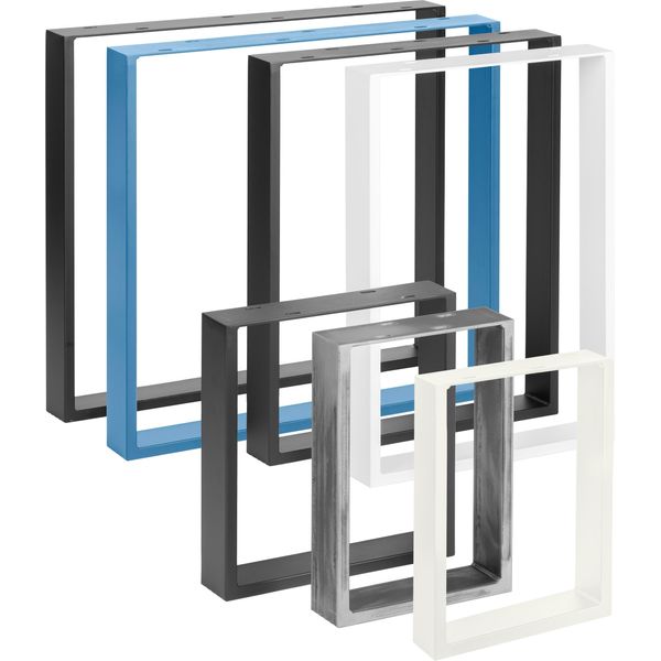 Holzbrink Gamba Per Tavolo In Metallo Bianco | Gamba Per Tavolo/Struttura Per Tavolo,Tavolino, Tavolo Da Pranzo, Scrivania, Panca | 1 Pezzo Gamba 40 X 43 Cm-image