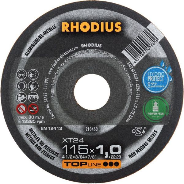 Rhodius Mola Da Taglio Extra Sottile XT24 115 X 1,0 X 22,23 Topline-image