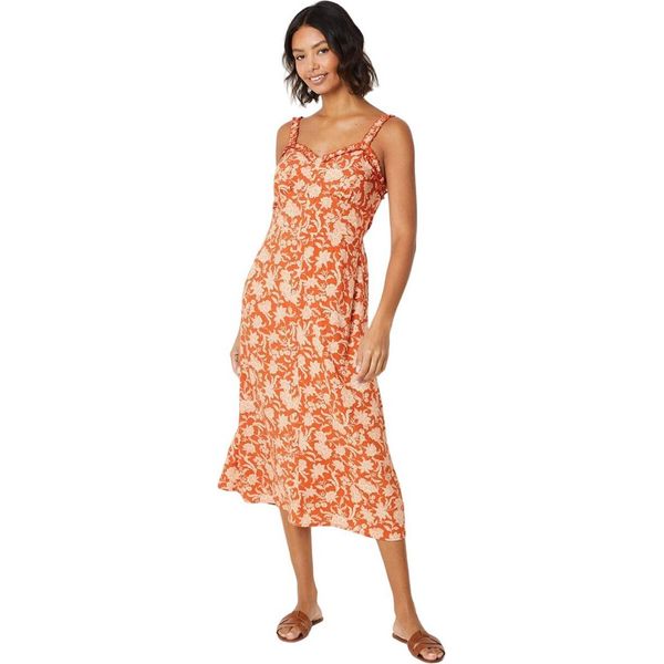 Dorothy Perkins - Vestito Midi Con Bottoni Sul Davanti Per Donna DP5067 (34 De) (Colore Ruggine)-image