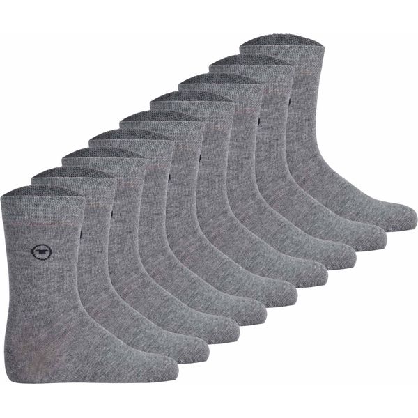 Tom Tailor Calzini Unisex Per Bambini, Confezione Da 9 - Calzini, Cotone, Logo, Monocolore Grigio 23-26-image