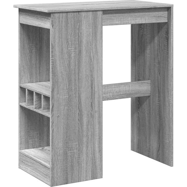 Vidaxl Tavolo Da Bar Con Ripiano Grigio Sonoma 90X47,5X103,5 Cm Materiale A Base Di Legno-image