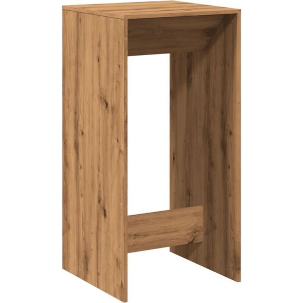 Vidaxl Tavolo Da Bar In Rovere Artigianale 51X50X103,5 Cm Materiale A Base Di Legno-image