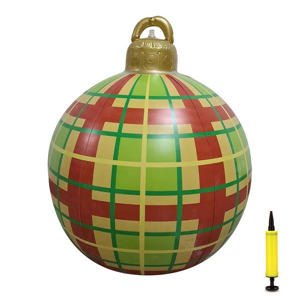 Palla Di Natale Da 23,6 Pollici - Palla Gonfiabile In Pvc Per Interni Ed Esterni, Decorazione Della Festa Di Natale In Famiglia-image