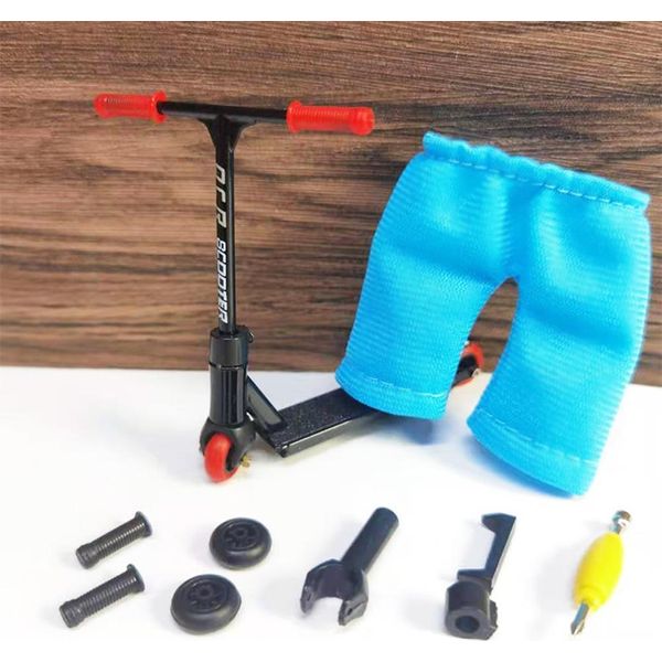 Mini Lega Dito Scooter Modello Set, Giocattolo Dito Interattivo, Attività Sensoriale Dito Scooter Skateboard Set-image
