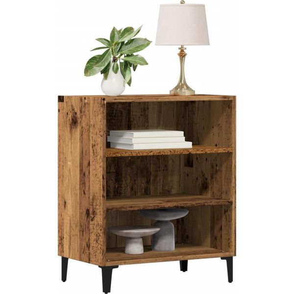 Vidaxl Credenza Effetto Legno Vecchio 57X35X70 Cm Materiale A Base Di Legno-image