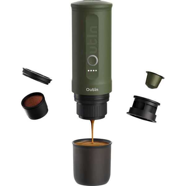 Outin Macchina Per Caffè Espresso Portatile Outin - Nano Forest Green-image