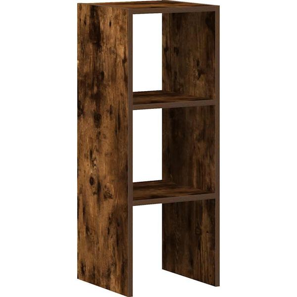 Libreria Impilabile In Rovere Affumicato 30X30X80 Cm Materiale A Base Di Legno-image