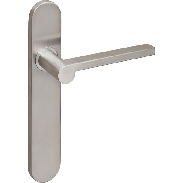 Maniglia Per Porta Lavuzo Caserta In Acciaio Inox Con Piastra Arrotondata - Per Set-image