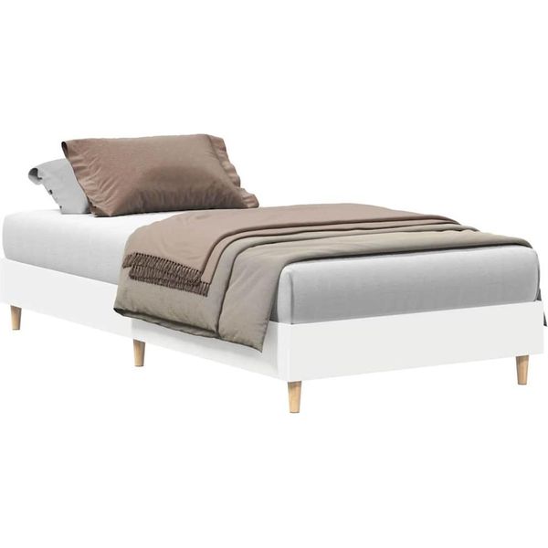 Vidaxl Struttura Letto Senza Materasso Bianco 100X200 Cm In Materiale Ligneo-image