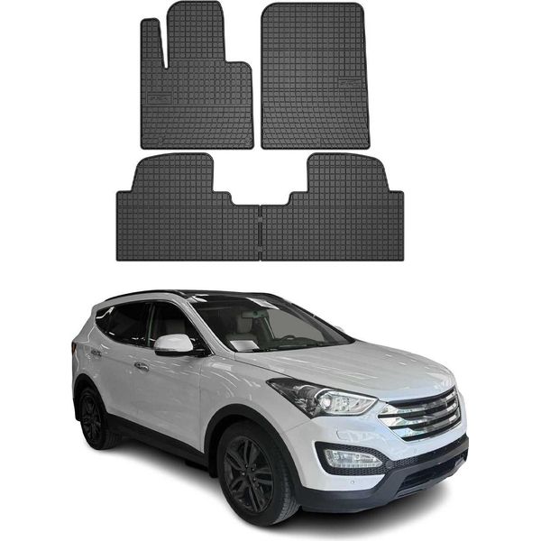 2015-2018 Hyundai Santa Fe FußMatten Gummi Schwarz 4 Tlg-image