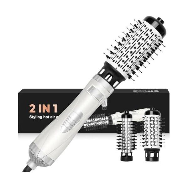 Asciugacapelli Rotante 2 In 1 Con Styler Ad Aria Calda, Asciugacapelli Multitudo A 360 Gradi-image
