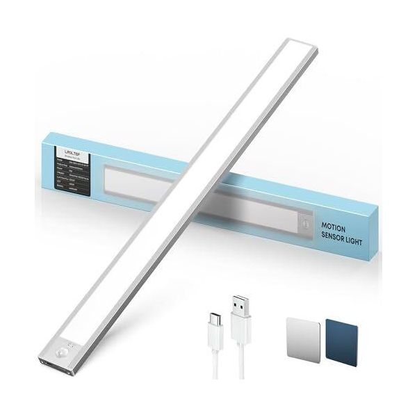 Illuminazione Per Armadietti Lampada Led Sensore Di Movimento - 60 Cm 4400 Mah Luce Sottopensile Cucina Striscia Ricaricabile Magnetica Dimmerabile Scala Vetrine-image