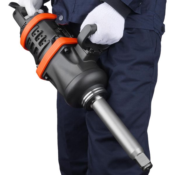 Succebuy Avvitatore Ad Aria Compressa Da 1 Pollice, Pistola Pneumatica Ad Impatto Con Coppia Di Serraggio Fino A 5175 Ft-Lbs E Incudine Estesa Da 8 Pollici Per La Riparazione Di Macchinari Pesanti, Semirimorchi E Autobus-image