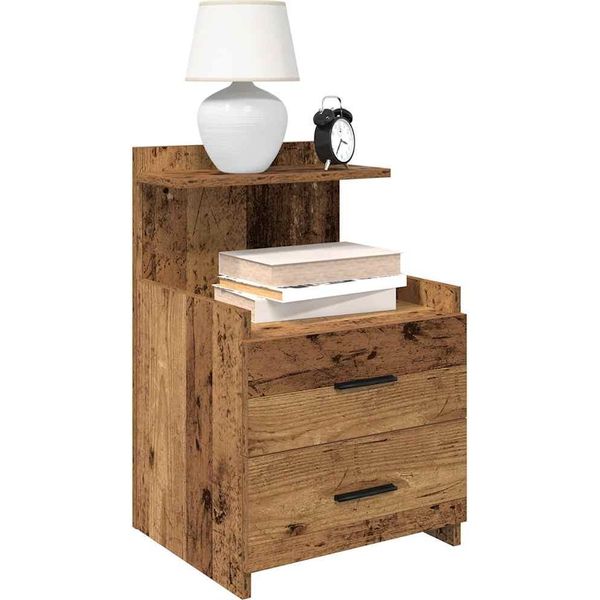 Maison Exclusive - Comodini 2 Pz. Con 2 Cassetti Effetto Legno Antico 40X36,5X62 Cm-image