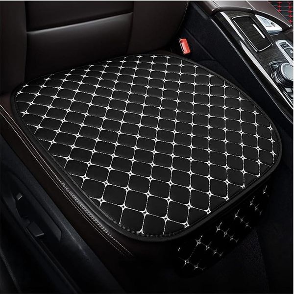 Jnnj Cuscino Per Sedili Anteriori In 2 Pezzi, Cuscino Per Sedili Con Fondo Antiscivolo, Protezione Per Sedili Anteriori Dell'auto (Bianco)-image