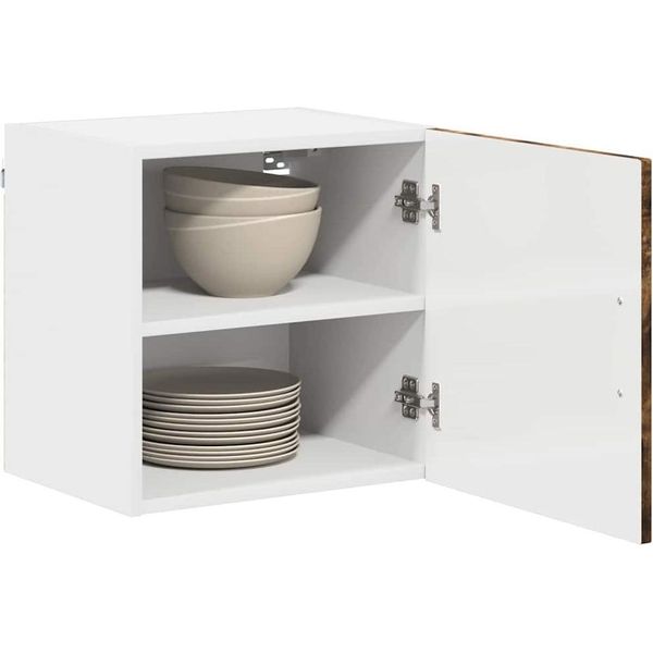 Vidaxl Mobiletto Da Cucina Con Ripiano 2 Pezzi Rovere Fumé 40 X 31 X 40 Cm-image
