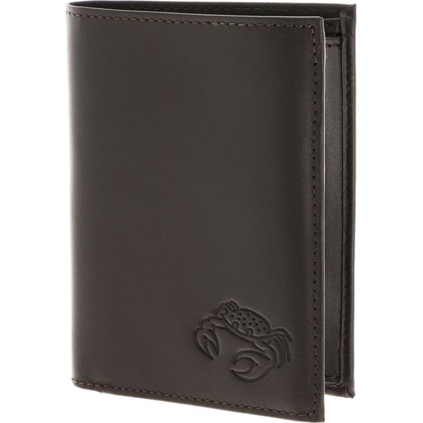 Oxmox Pelle Portafoglio Leather Rfid Protect KombiböRse Crab 2.0 Embossed Brown Marrone Scuro-image