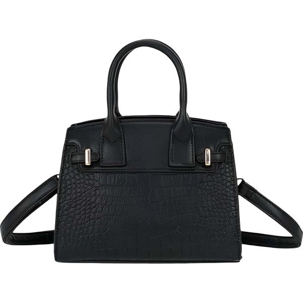 Gallantry, Borsa Da Donna In Coccodrillo Con Tracolla Staccabile, Nera-image