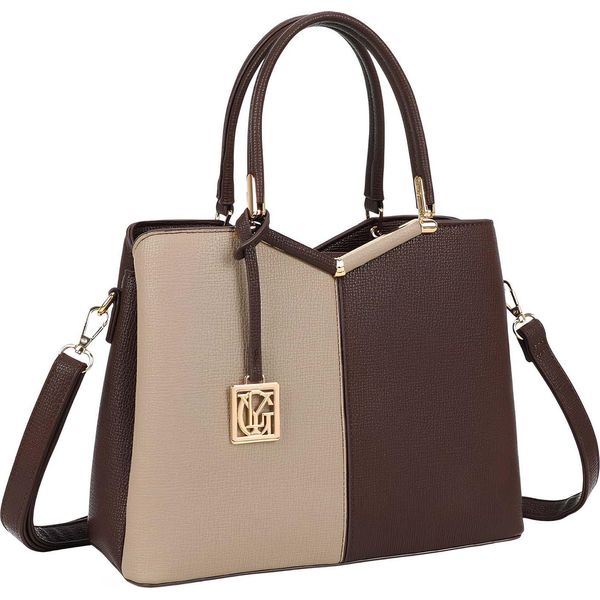 Gallantry, Borsa Da Donna ÉLisa In Grana Con Ciondolo Dorato E Tracolla, Marrone/Beige-image
